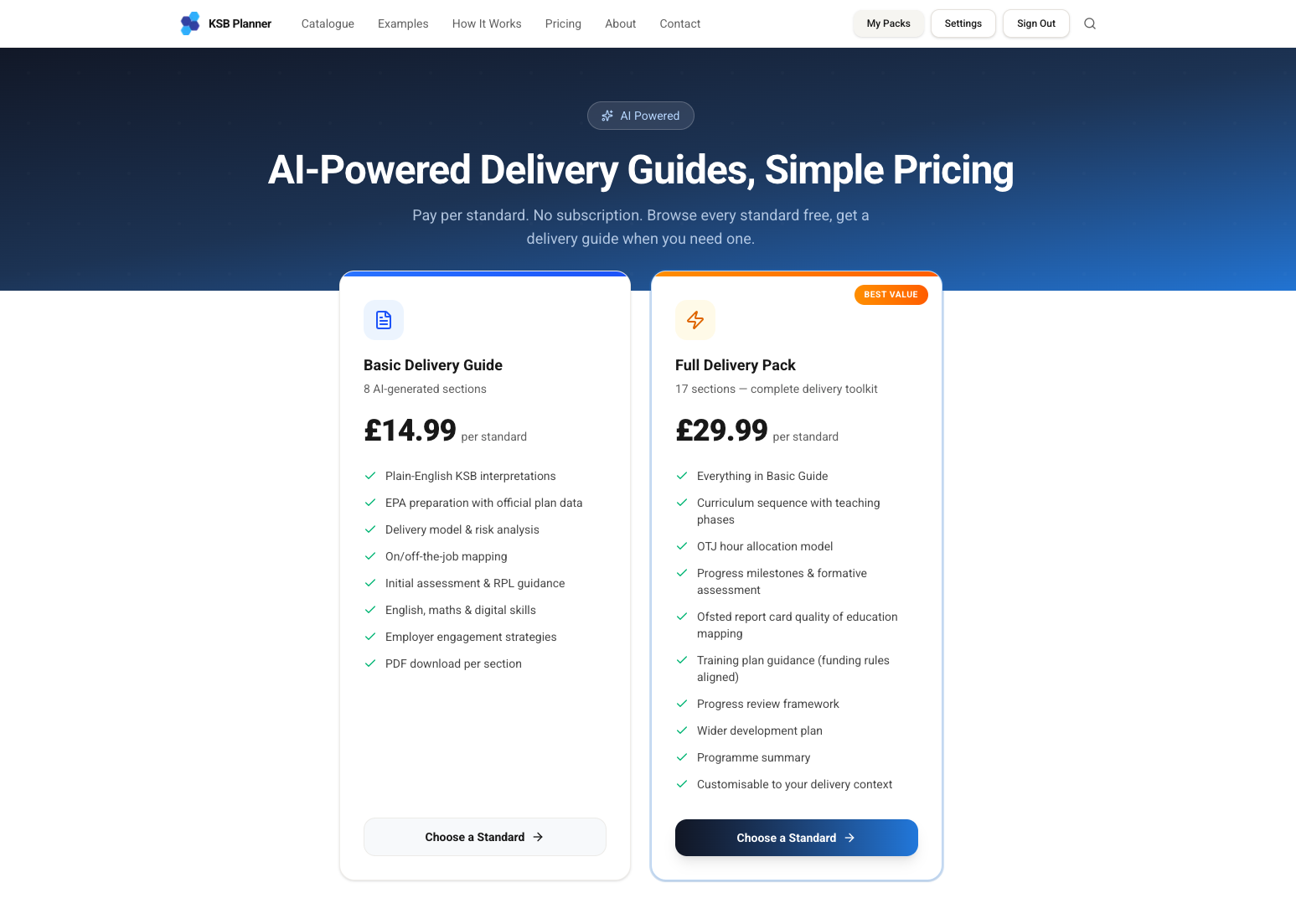 Purchase Your Guide — KSB Planner screenshot